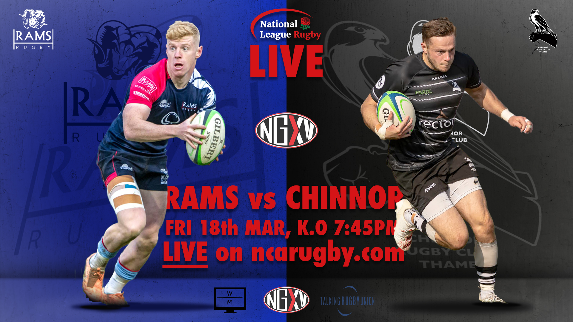 National League Rugby to Live Stream Rams RFC v Chinnor